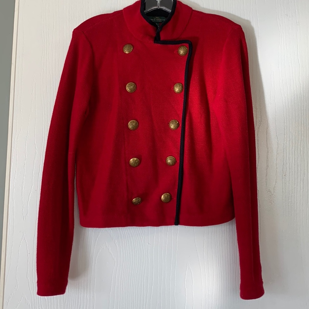 Ralph Lauren double breasted knit jacket